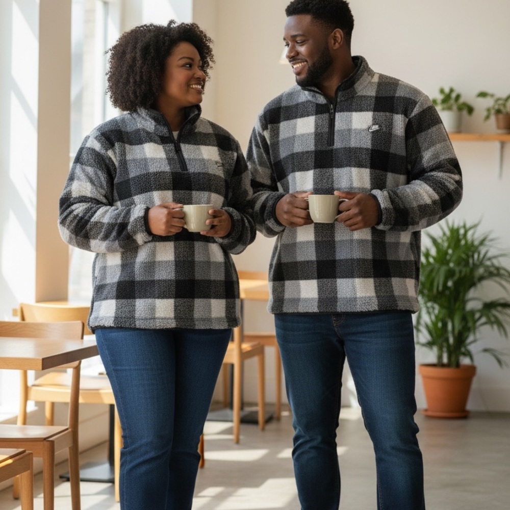 Nike Black and White Checkered Jacket